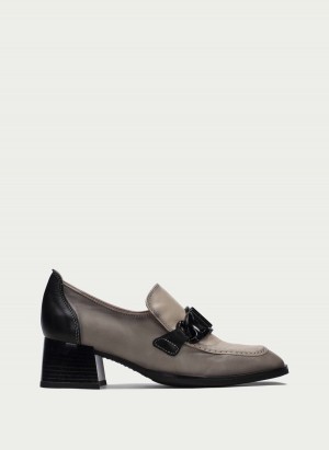 Hispanitas Charlize Loafers Dame Grå Brune Hvide | BQC3864EQ