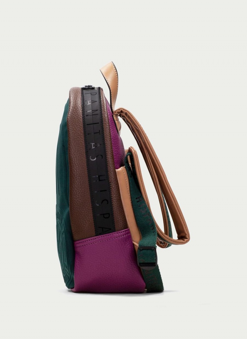 Hispanitas Backpack Tasker Dame Grøn Brune Lilla | KGU116ES